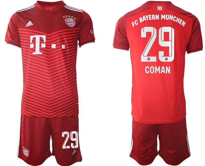 Men 2021-2022 Club Bayern Munich home red #29 Soccer Jersey->bayern munich jersey->Soccer Club Jersey